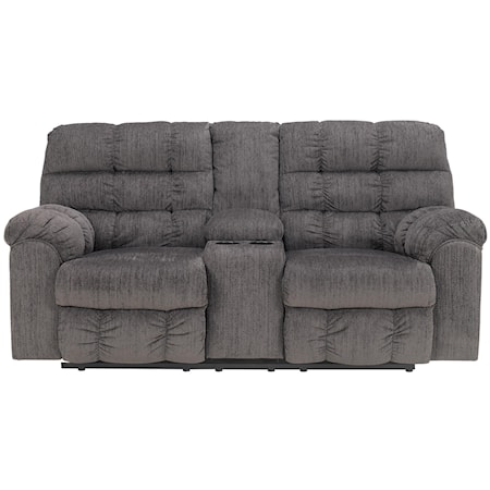 Double Reclining Loveseat with Console