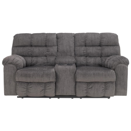 Double Reclining Loveseat with Console