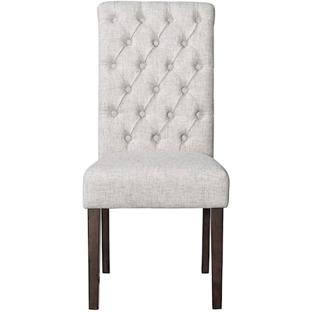 Dining Upholstered Side Chair with Tufted Back