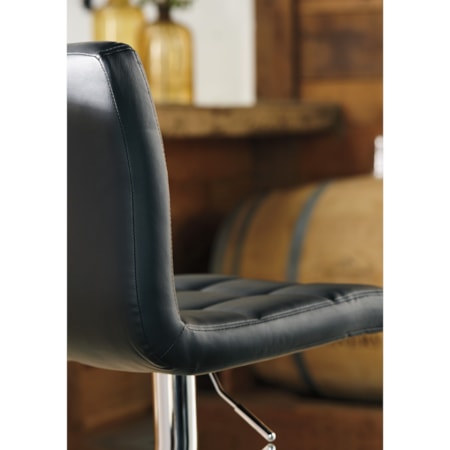 Tall Upholstered Swivel Barstool