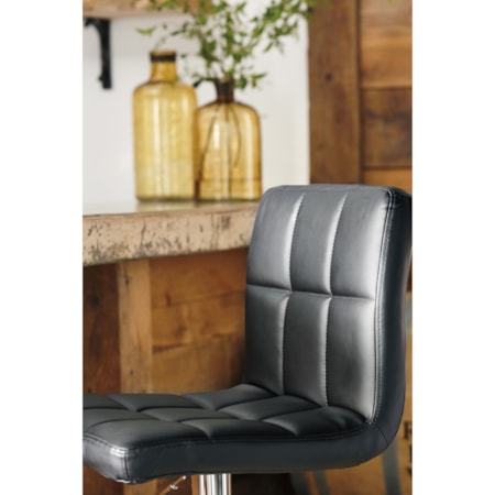 Tall Upholstered Swivel Barstool