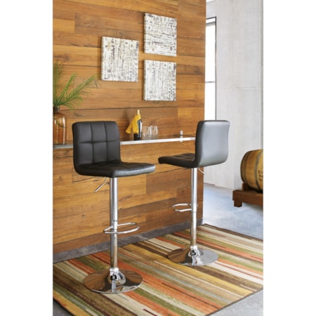 Tall Upholstered Swivel Barstool