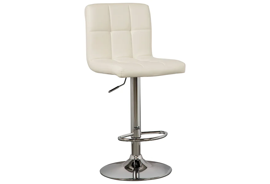 Bellatier Tall Upholstered Swivel Barstool by Michael Alan Select at Michael Alan Furniture & Design