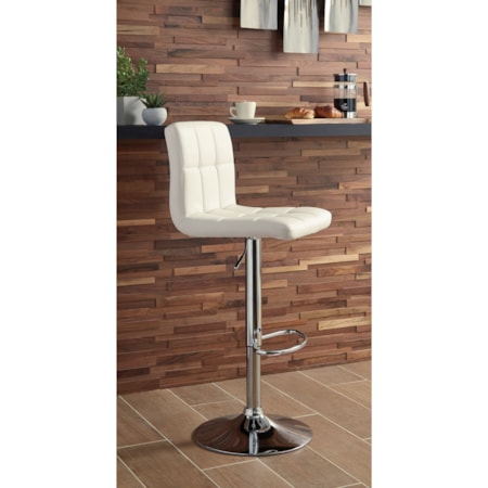 Tall Upholstered Swivel Barstool