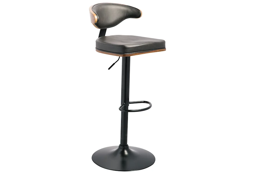 Bellatier Tall Upholstered Swivel Barstool by StyleLine at EFO Furniture Outlet