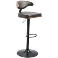 Tall Upholstered Swivel Barstool with Molded Plywood