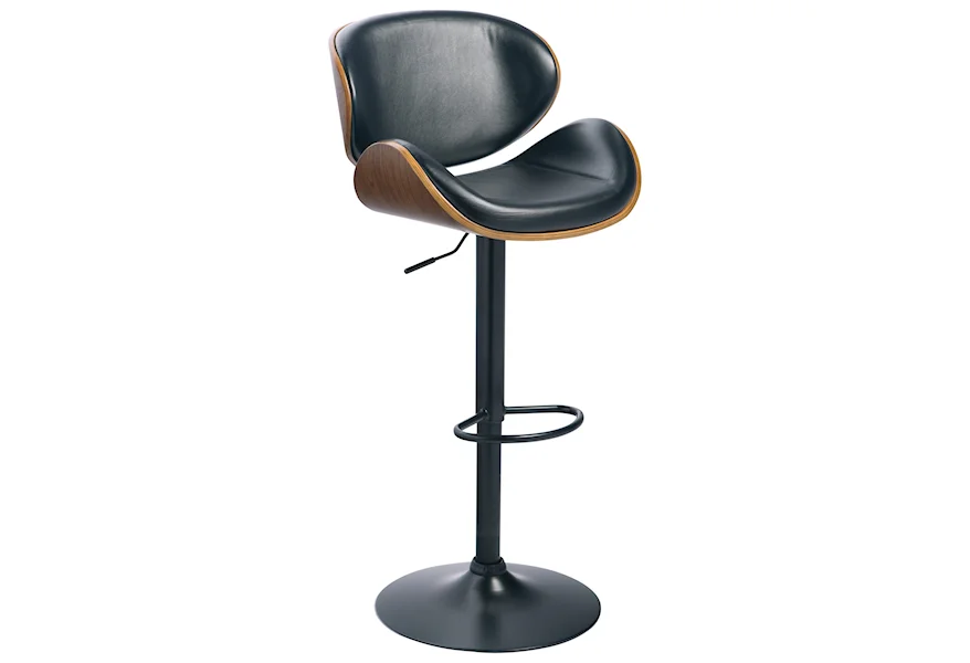 Bellatier Tall Upholstered Swivel Barstool by Signature at Walker's Furniture