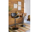 Signature Design by Ashley Bellatier Tall Upholstered Swivel Barstool