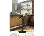 Signature Design by Ashley Bellatier Tall Upholstered Swivel Barstool