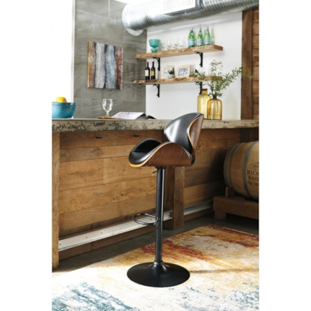 Tall Upholstered Swivel Barstool