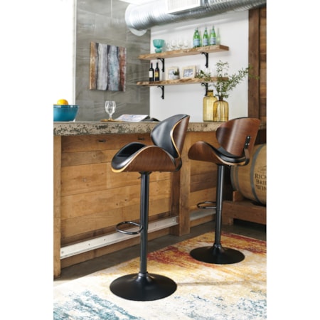 Tall Upholstered Swivel Barstool