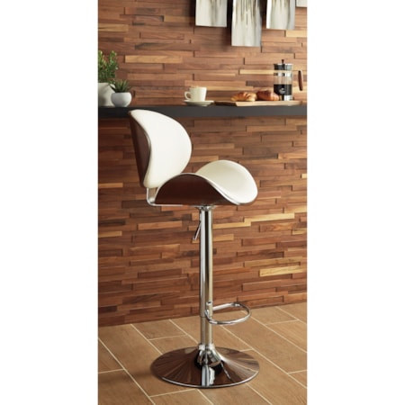 Tall Upholstered Swivel Barstool