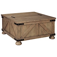 Farmhouse-Style Storage Cocktail Table