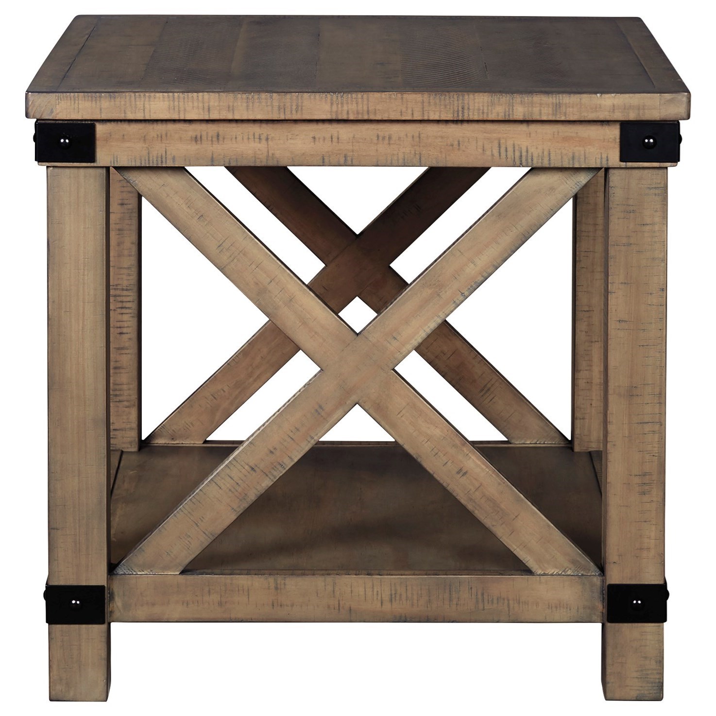 Signature Design by Ashley Aldwin Farmhouse Rectangular End Table with