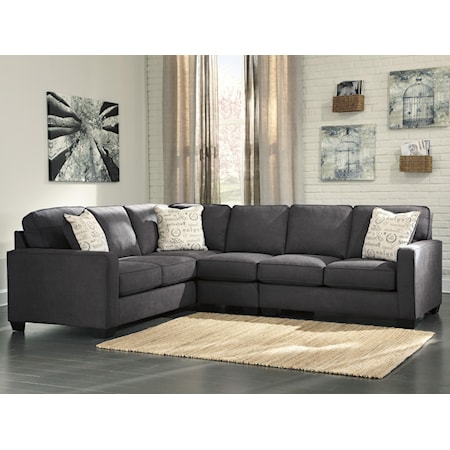 3-Piece Sectional with Right Loveseat
