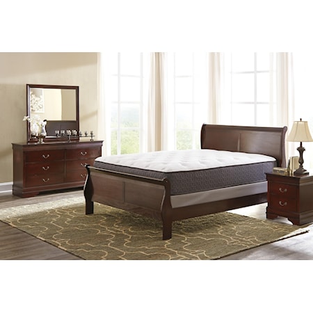 Twin Sleigh Bed, Dresser, Mirror and Nightstand Package