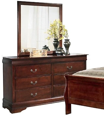Queen Bed, Dresser and Mirror