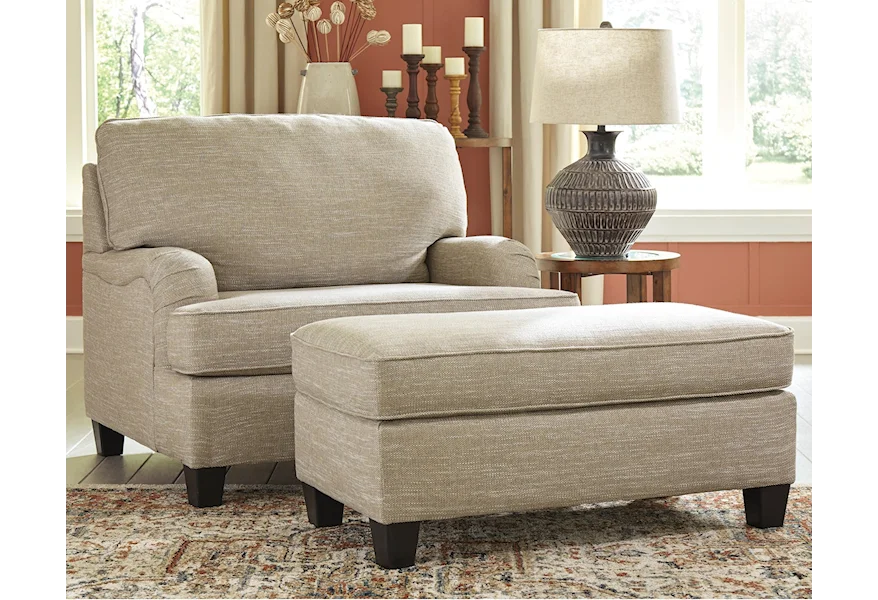 Almanza Chair and a Half and Ottoman by Signature Design by Ashley at Schewels Home