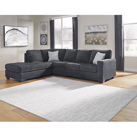 2 PC Sectional and Ottoman Set