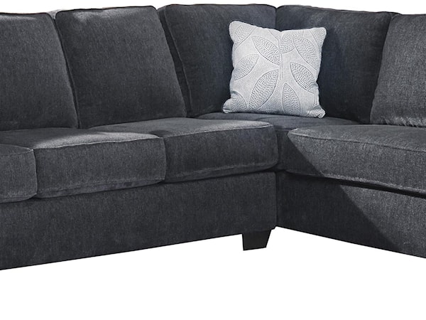 2 PC Sectional, hair and Ottoman Set