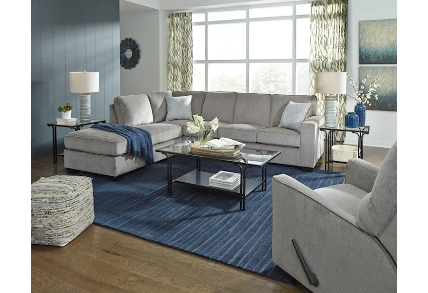 Altari 2 Piece Sectional Sleeper Sofa and Recliner by Signature Design by Ashley at Sam's Furniture Outlet