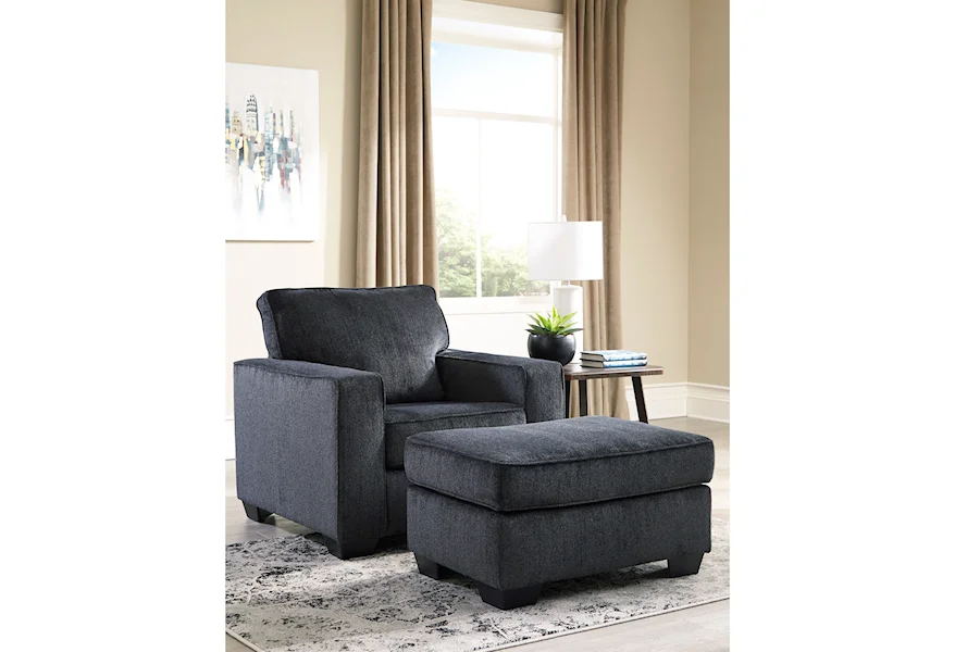 Altari Chair and Ottoman by Signature Design by Ashley at Home Furnishings Direct