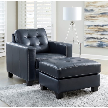 Chair and Ottoman Set