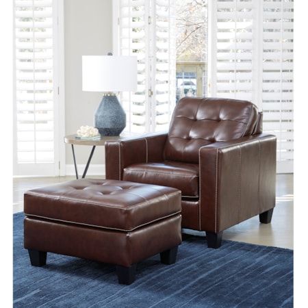 Contemporary Chair and Ottoman Set