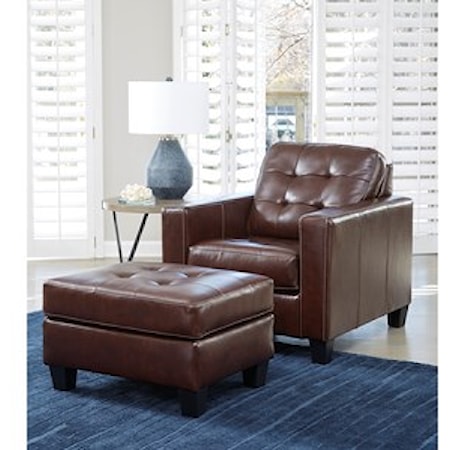 Chair and Ottoman Set