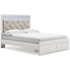 Ashley Signature Design Altyra Queen Storage Bed with Upholstered Headboard