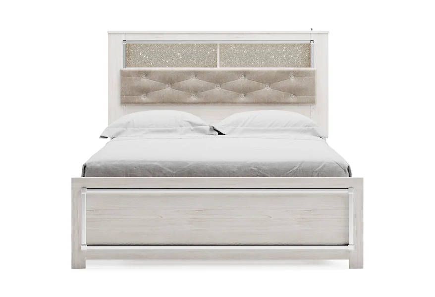 Altyra Queen Upholstered Bookcase Bed by Signature Design by Ashley at Ryan Furniture