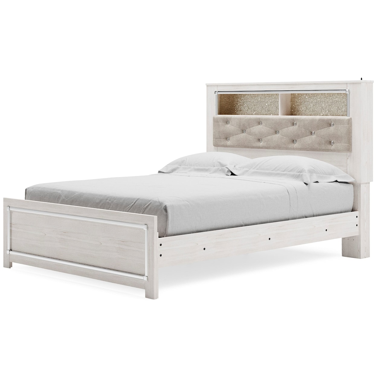 Signature Design by Ashley Altyra Queen Upholstered Bookcase Bed