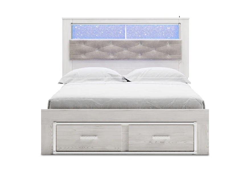 Altyra Queen Storage Bed with Uph Bookcase Hdbd by Signature Design by Ashley at Beds N Stuff