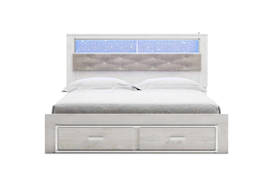Altyra King Storage Bed with Uph Bookcase Hdbd by Signature Design by Ashley at Beds N Stuff