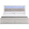 Signature Altyra King Storage Bed with Uph Bookcase Hdbd