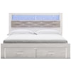 Ashley Signature Design Altyra King Storage Bed with Uph Bookcase Hdbd