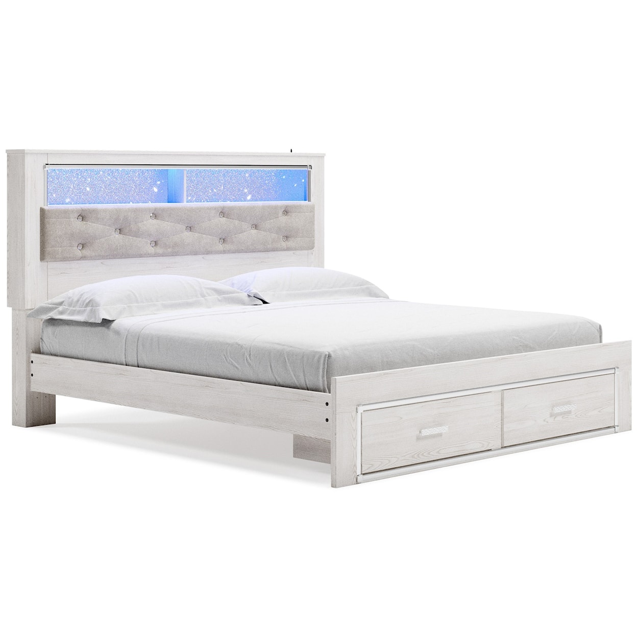 Michael Alan Select Altyra King Storage Bed with Uph Bookcase Hdbd