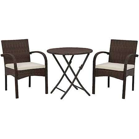 3-Piece Table & Chairs with Cushion Set