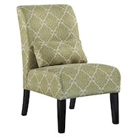 Transitional Armless Accent Chair with Pillow