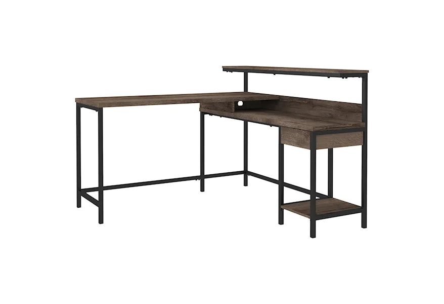 Arlenbry L-Desk with Storage by Signature Design by Ashley at Rune's Furniture