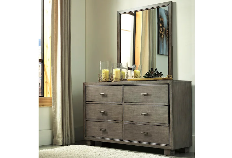 Arnett Dresser and Mirror Set by Signature Design by Ashley at Pilgrim Furniture City