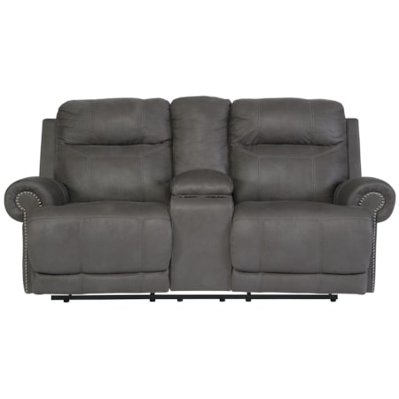 Double Reclining Loveseat w/ Console
