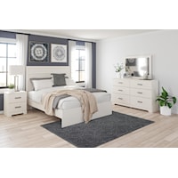 3 Piece Full Panel Bed, Dresser, 2 Drawer Nightstand Set