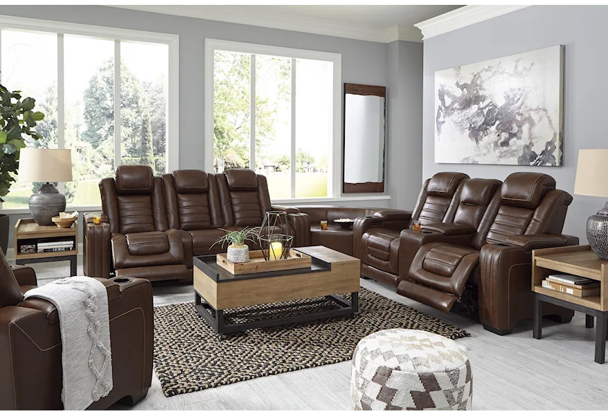 Backtrack 3 Piece Power Reclining Sectional and Power by Signature Design by Ashley at Sam Levitz Furniture