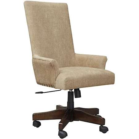 Upholstered Swivel Desk Chair