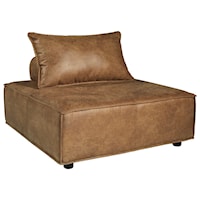 Modular Faux Leather Accent Chair