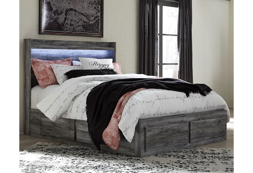 Baystorm Queen Storage Bed with 6 Drawers by Signature Design by Ashley at VanDrie Home Furnishings