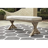 Double Pedestal Bench with Cushion
