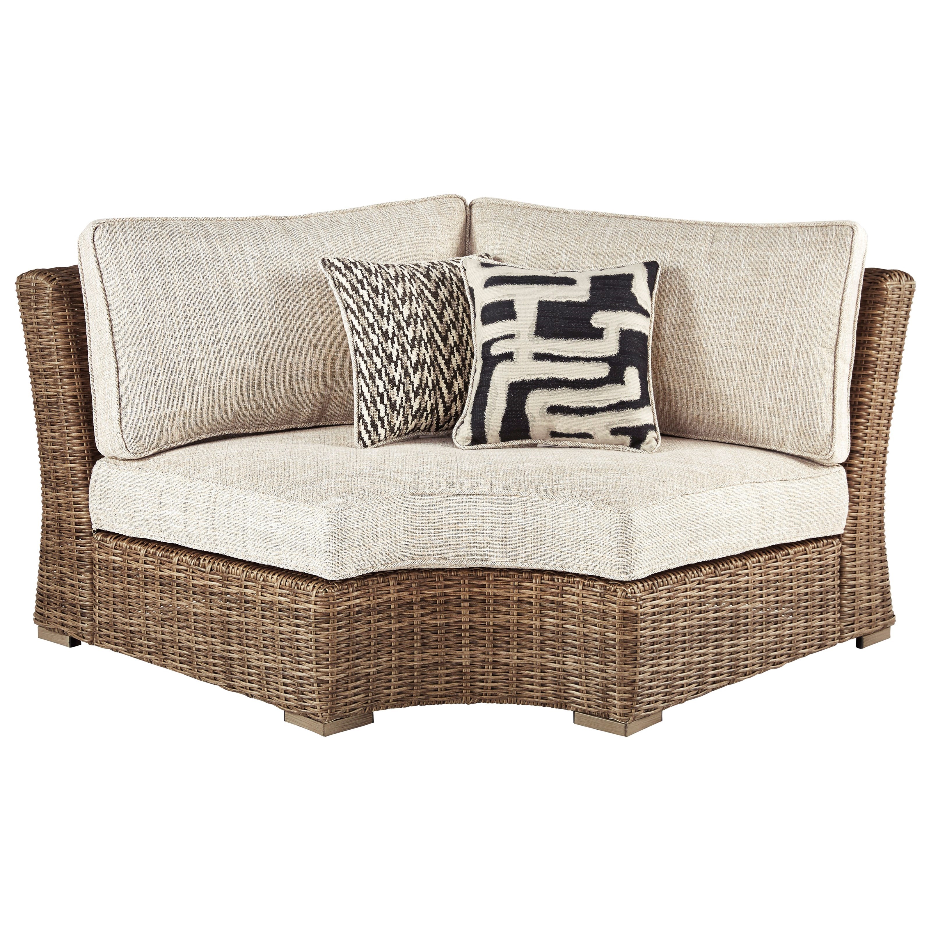 Curved Corner Chair with Cushion