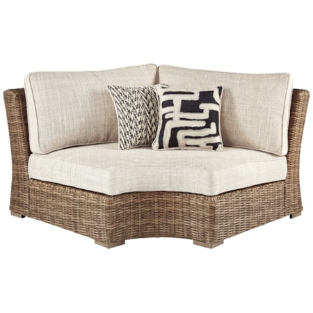 Curved Corner Chair with Cushion